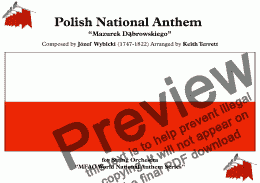 page one of Polish National Anthem for String Orchestra (MFAO World National Anthem Series)