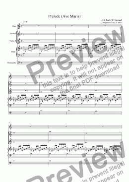 page one of Prelude (Ave Maria)