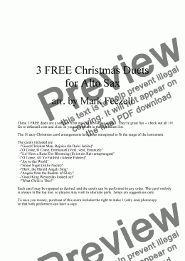 page one of Christmas Music (Alto Sax / Saxophone Duets)