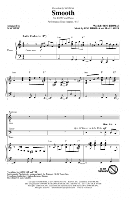 page one of Smooth (arr. Mac Huff) (SATB Choir)