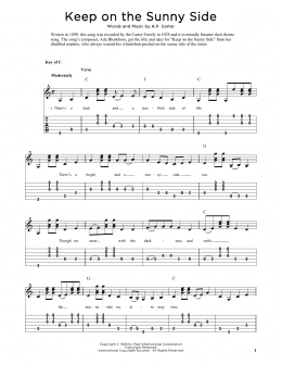 page one of Keep On The Sunny Side (arr. Fred Sokolow) (Solo Guitar)