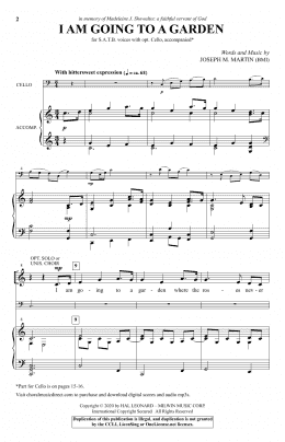 page one of I Am Going To A Garden (SATB Choir)