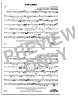 page one of Señorita (arr. Carmenates and Brown) - Tuba (Marching Band)