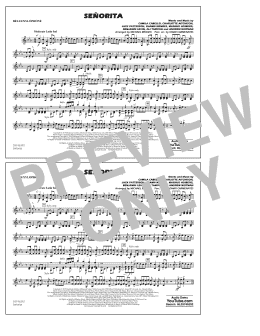 page one of Señorita (arr. Carmenates and Brown) - Bells/Xylophone (Marching Band)