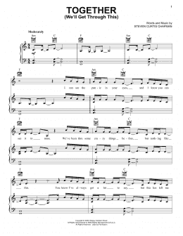 page one of Together (We'll Get Through This) (feat. Brad Paisley, Tasha Cobbs Leonard & Lauren Alaina) (Piano, Vocal & Guitar Chords (Right-Hand Melody))