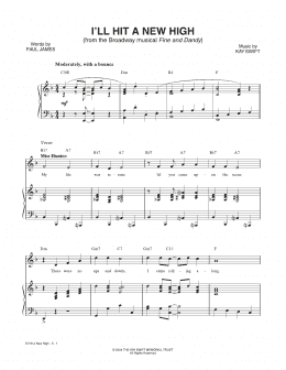 page one of I'll Hit A New High (from the musical Fine and Dandy) (Piano & Vocal)