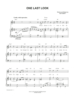 page one of One Last Look (Piano & Vocal)