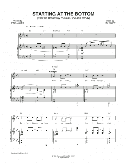 page one of Starting At The Bottom (from the musical Fine and Dandy) (Piano & Vocal)