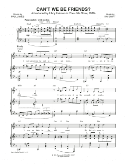 page one of Can't We Be Friends (from The Little Show) (Piano & Vocal)