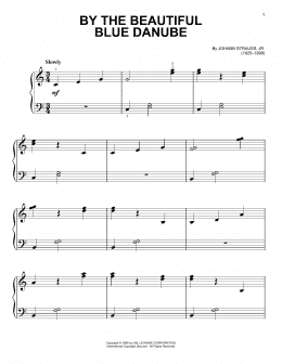 page one of By The Beautiful Blue Danube (Easy Piano)
