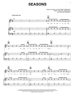 page one of Seasons (Piano, Vocal & Guitar Chords (Right-Hand Melody))