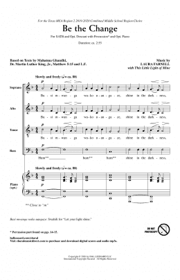 page one of Be The Change (SATB Choir)