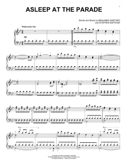 page one of Asleep At The Parade (Piano Solo)