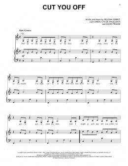 page one of Cut You Off (Piano, Vocal & Guitar Chords (Right-Hand Melody))