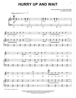page one of Hurry Up And Wait (Piano, Vocal & Guitar Chords (Right-Hand Melody))