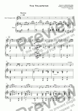 page one of The Trumpeter - Solo Trumpet and Piano