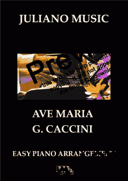 page one of AVE MARIA (EASY PIANO) - G. CACCINI