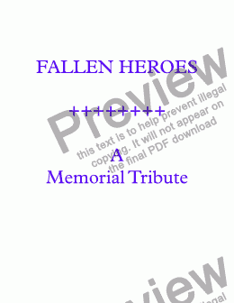 page one of Fallen Heroes 