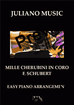 page one of MILLE CHERUBINI IN CORO (EASY PIANO - C VERSION) - F. SCHUBERT