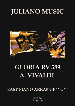 page one of GLORIA RV.589 (EASY PIANO - C VERSION) - A. VIVALDI