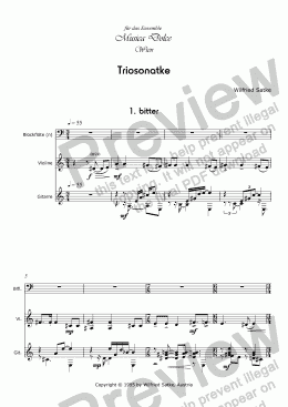page one of Triosonatke