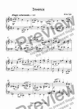 page one of Invention in D major