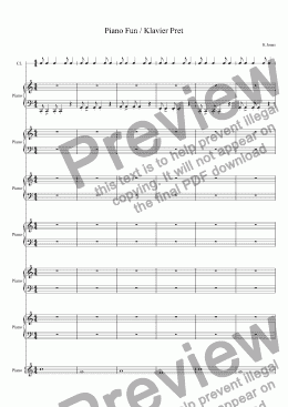 page one of Piano Fun / Klavier Pret