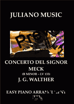 page one of CONCERTO DEL SIGNOR MECK (EASY PIANO - C VERSION) - J. G. WALTHER