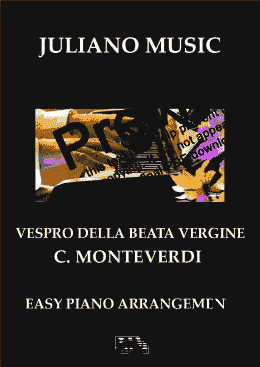 page one of VESPRO DELLA BEATA VERGINE (EASY PIANO) - C. MONTEVERDI