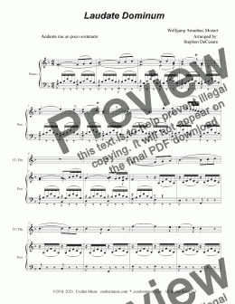 page one of Laudate Dominum (for Flute or Violin Solo - Piano Accompaniment)