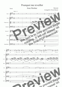 page one of Massenet - Pourquoi me reveiller - Tenor & Mixed Septet