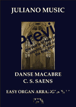 page one of THEME FROM DANSE MACABRE (EASY ORGAN VERSION) - C. S. SAENS