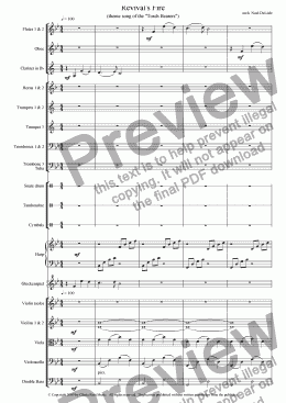 page one of Revival's Fire (orchestral score)