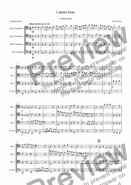 page one of Capriol Suite