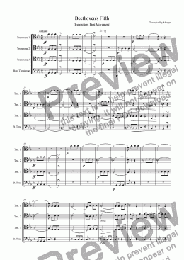 page one of Fifth Symphony (Exposition First Movement)