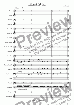 page one of Concert Prelude (Based on the medieval chant 'Gaudete')