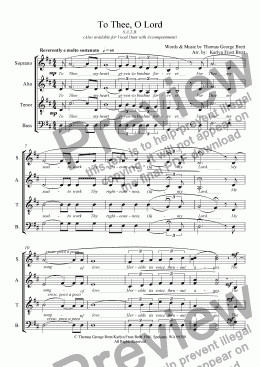 page one of To Thee, O Lord, (S.A.T.B. version)