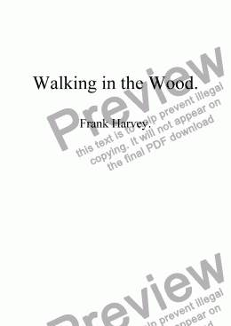 page one of Walking in the Wood