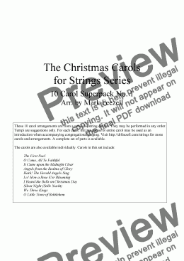 page one of Christmas Carols (String Quartet), Vol. 1