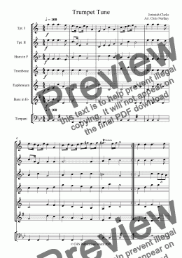 page one of Trumpet Tune