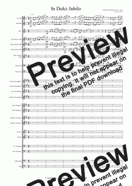 page one of In Dulci Jubilo (Wind Band)