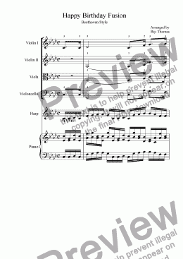 page one of A Birthday Fusion from Beethoven