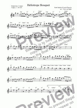 page one of Heliotrope Bouquet - Lead Sheet