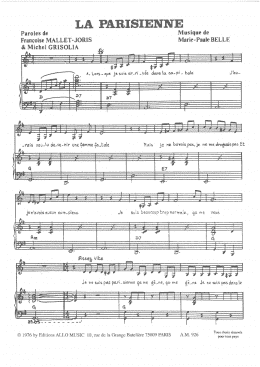page one of La Parisienne (Piano & Vocal)