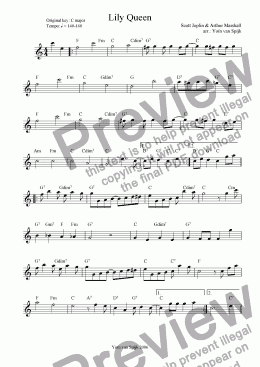page one of Lily Queen - Lead Sheet