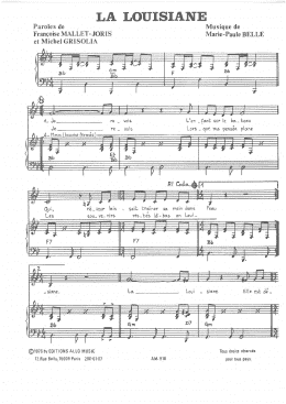 page one of La Louisiane (Piano & Vocal)