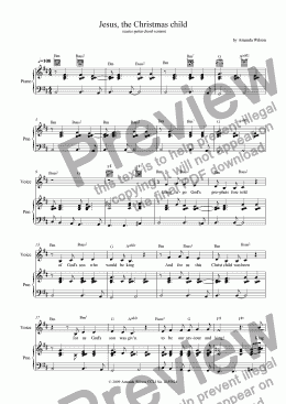 page one of Jesus, the Christmas child (easier version)