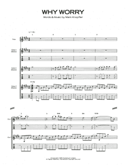 page one of Why Worry (Guitar Tab)