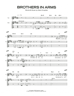page one of Brothers In Arms (Guitar Tab)