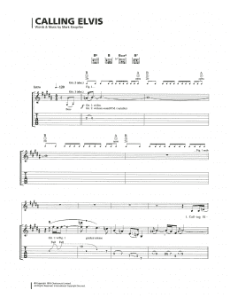 page one of Calling Elvis (Guitar Tab)